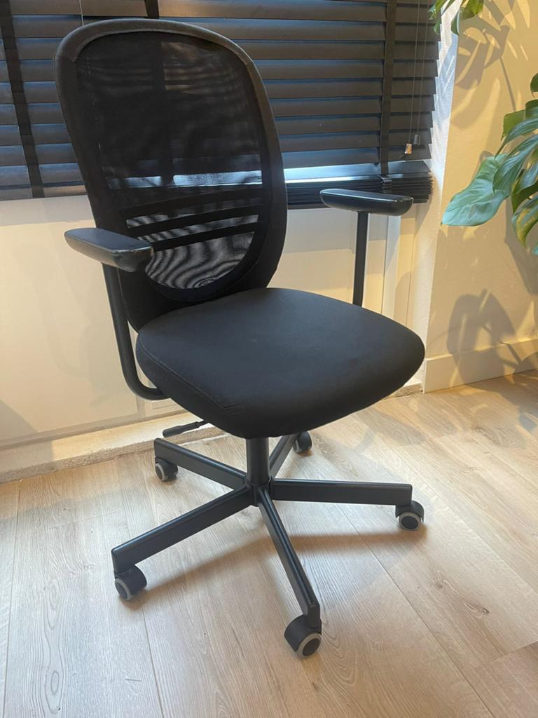 IKEA FLINTAN Bureaustoel - zwart, Ophalen, Zo goed als nieuw, Zwart, Bureaustoel