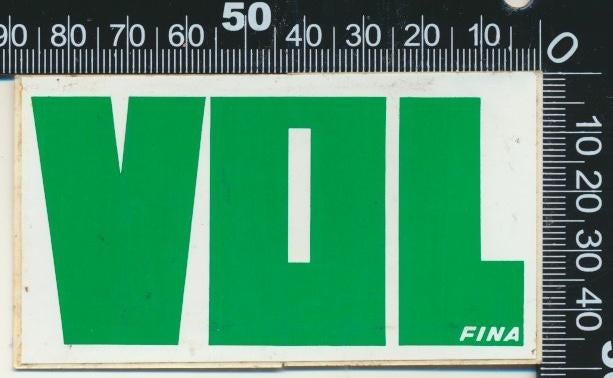 Sticker: Fina - Vol, Ophalen of Verzenden, Zo goed als nieuw, Auto of Motor