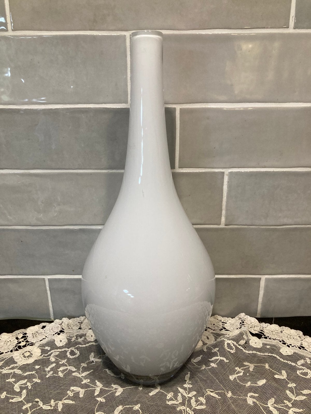 Vaas Salong Ikea, 31cm. (030425c), Ophalen of Verzenden, Zo goed als nieuw, Glas