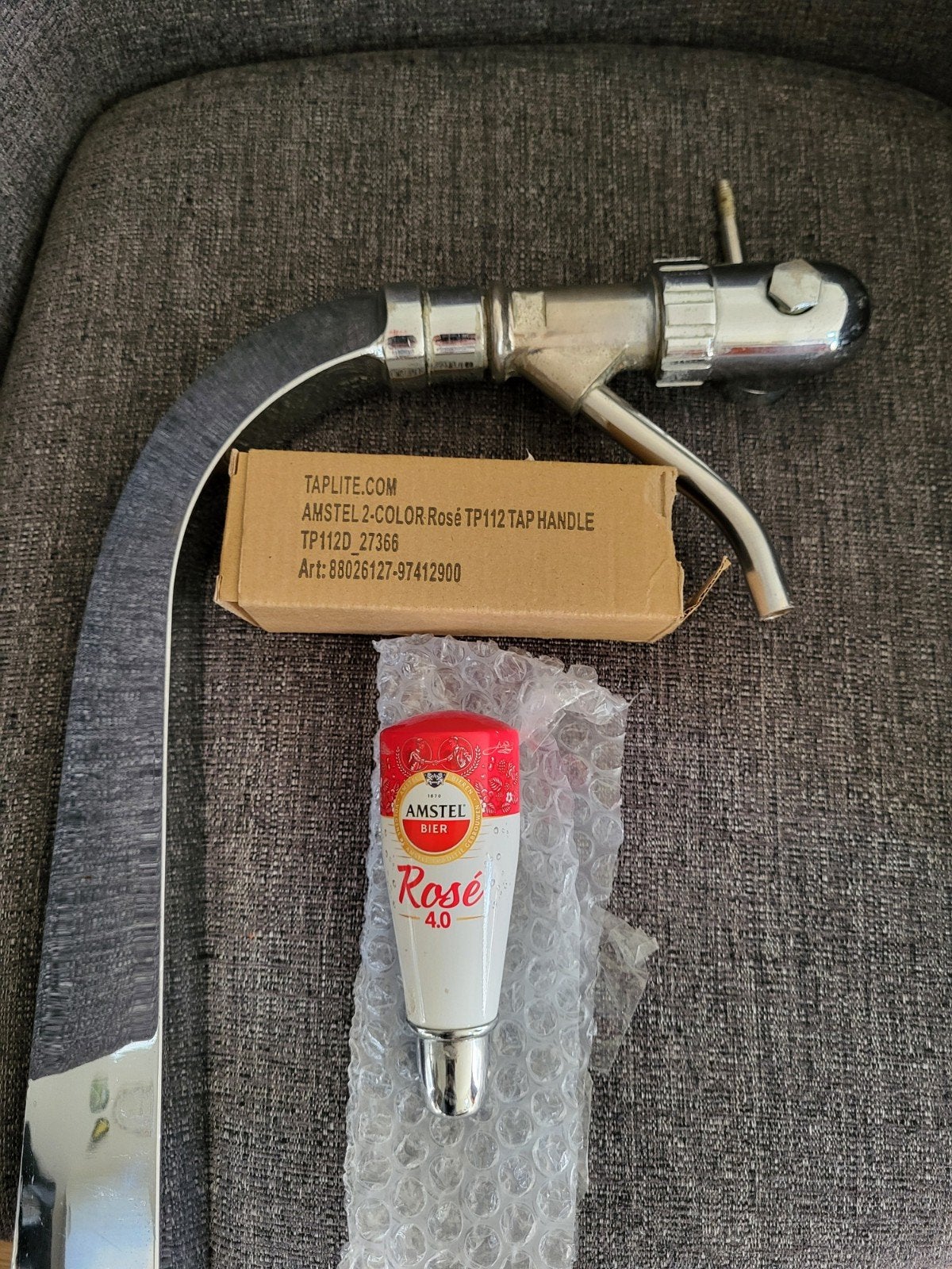 Amstel Biertap met unieke koelkast meter en Nieuwe Taphendel, Ophalen of Verzenden, Gebruikt