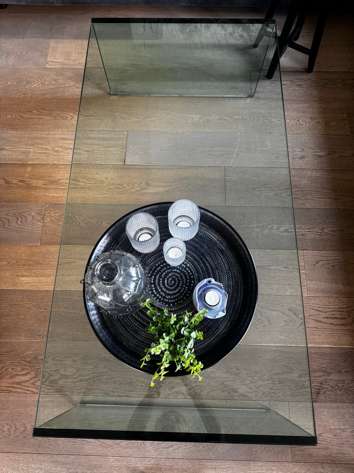 Glazen salontafel - Modern en Stijlvol, Ophalen, Gebruikt, 100 tot 150 cm, 50 tot 100 cm