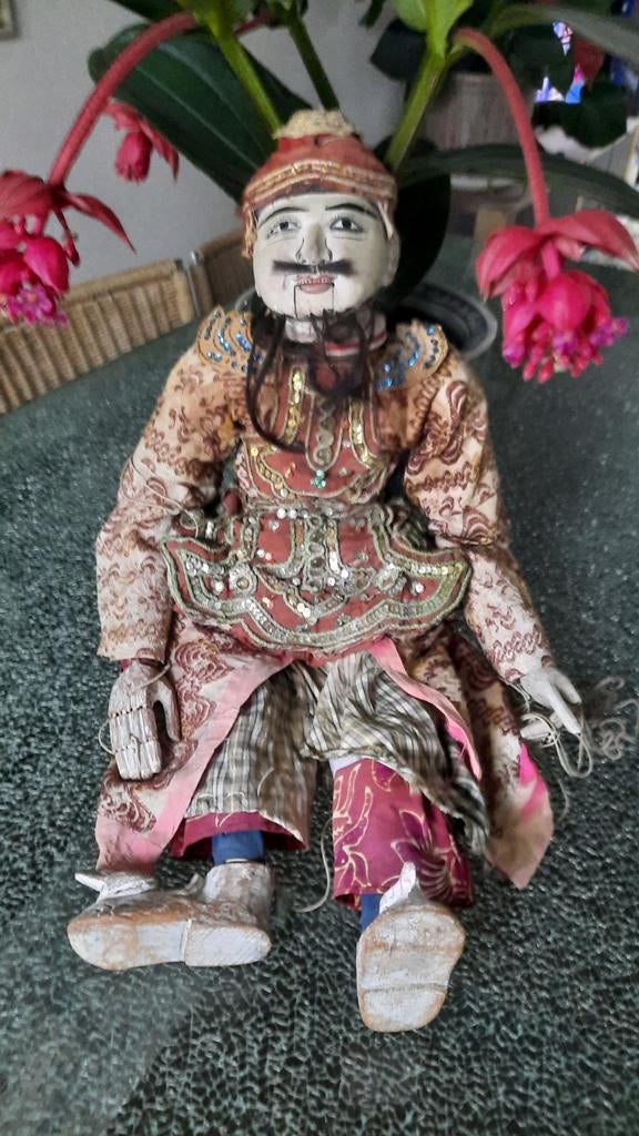 Prachtige oude marionet uit birma, het vroegere Myanmar, Antiek en Kunst, Kunst | Niet-Westerse kunst, Ophalen of Verzenden