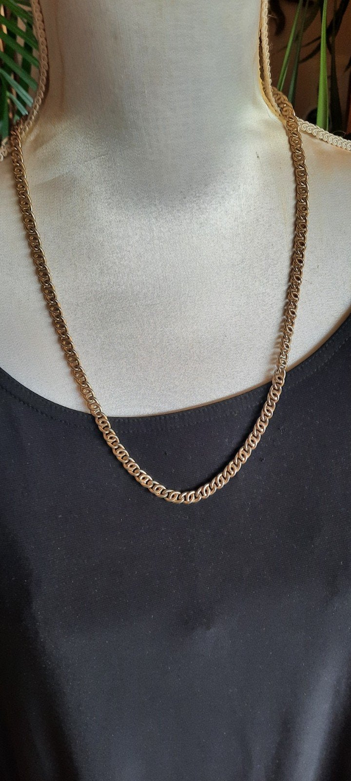 Vintage  Monet ketting,valkenoog schakel., Sieraden, Tassen en Uiterlijk, Ophalen of Verzenden, Zo goed als nieuw, Overige materialen
