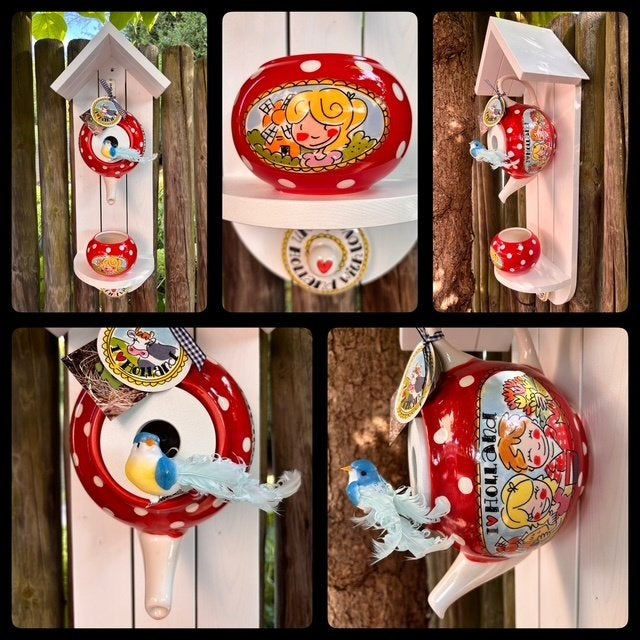 Cadeautip! Blond Amsterdam ILH Theepot Vogelhuisje, Nieuw, Ophalen of Verzenden, Theepot, Modern
