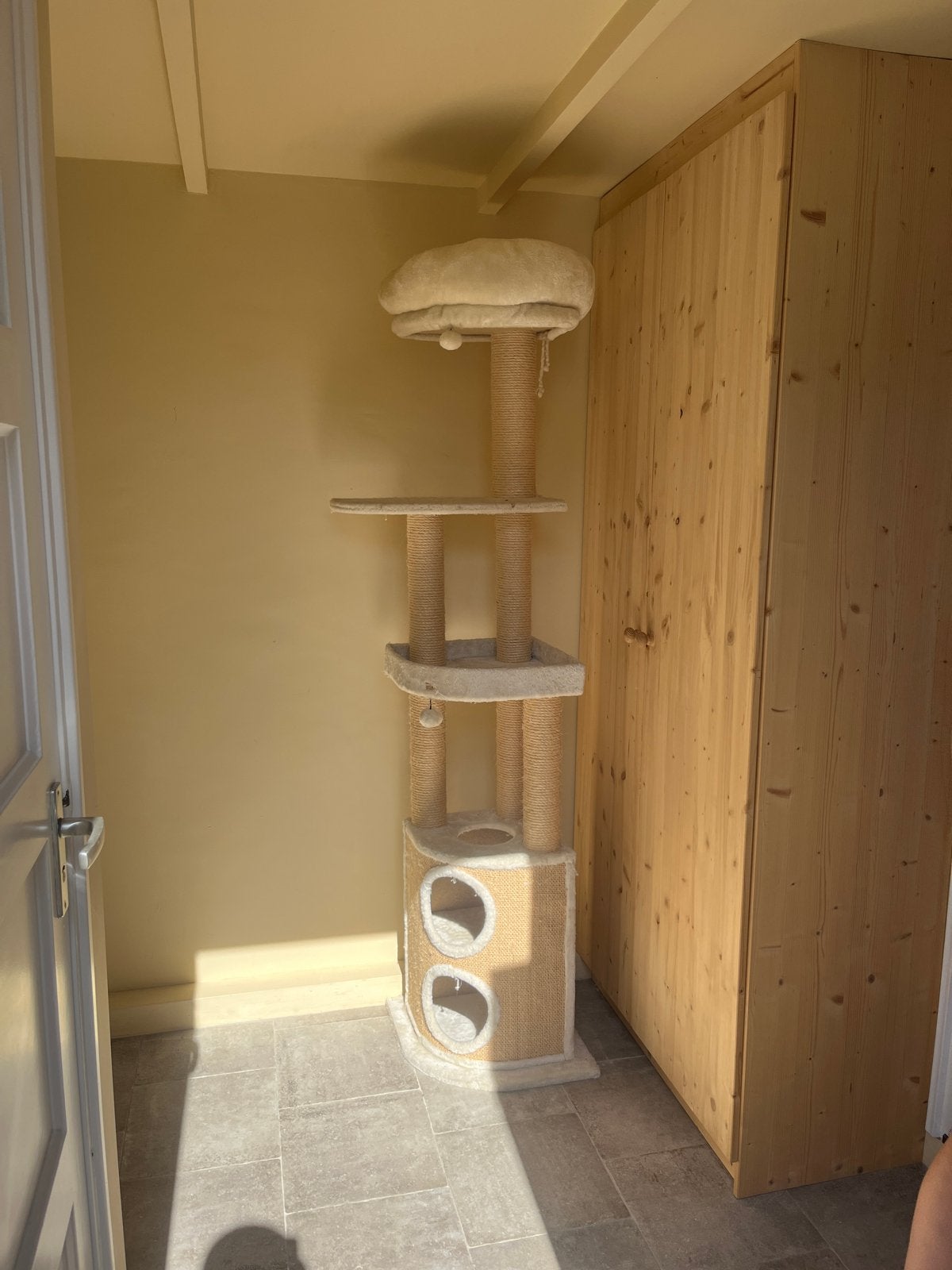 Katten krabtoren 193cm hoog, Ophalen, Gebruikt, Krabpaal