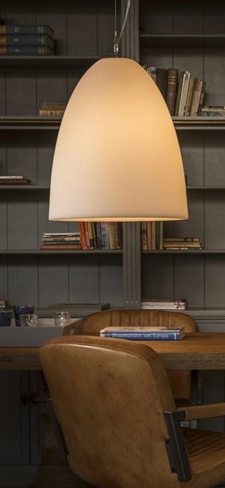 1x Formadri hanglamp bell dome kayra-calice 70 kunststof wit, Ophalen, Kunststof, E27 (groot), Zo goed als nieuw