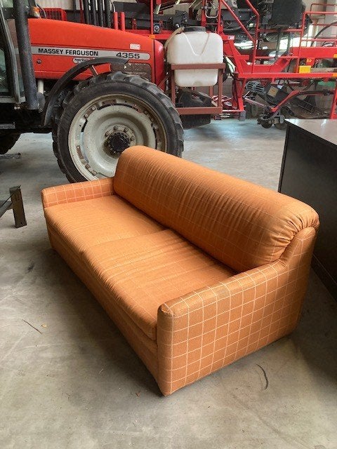 Zware vintage slaapbank – degelijke kwaliteit – retro oranje, Ophalen of Verzenden