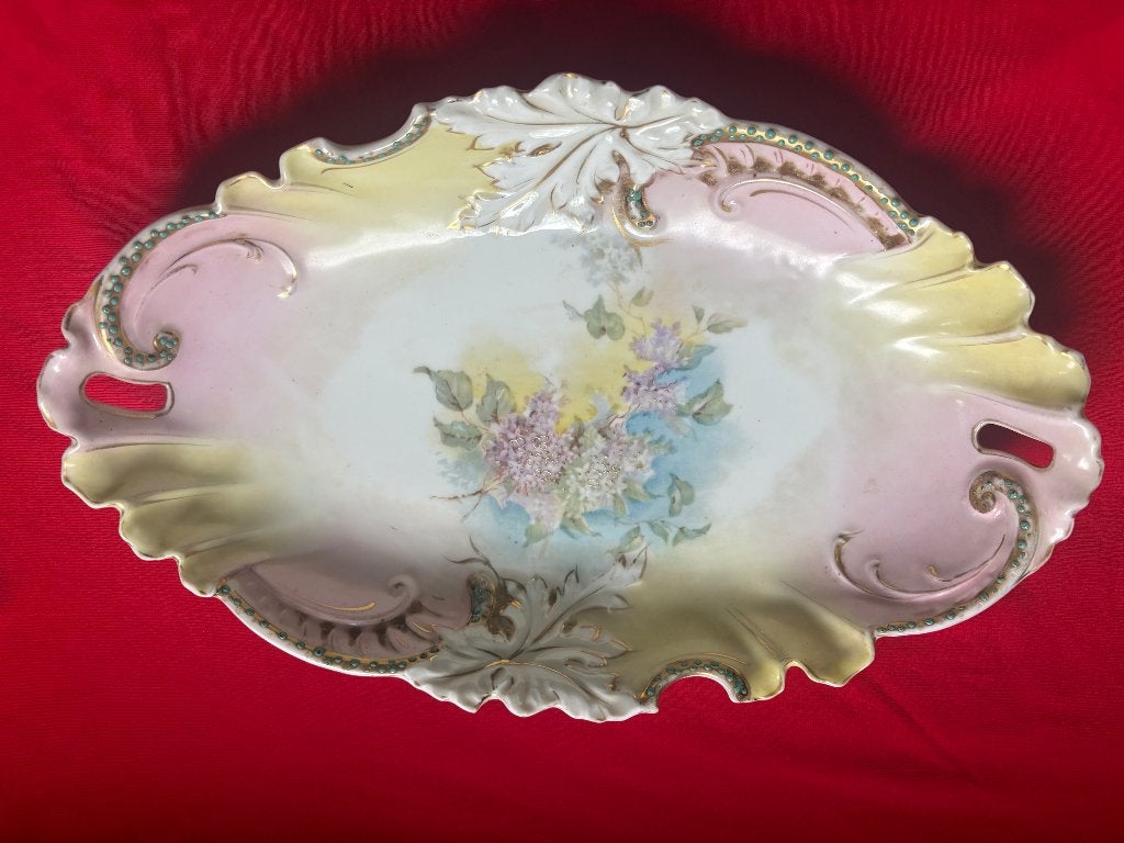 Antiek Porselein – Royalschaal met 150 Turkooisstenen (1730), Antiek en Kunst, Ophalen of Verzenden