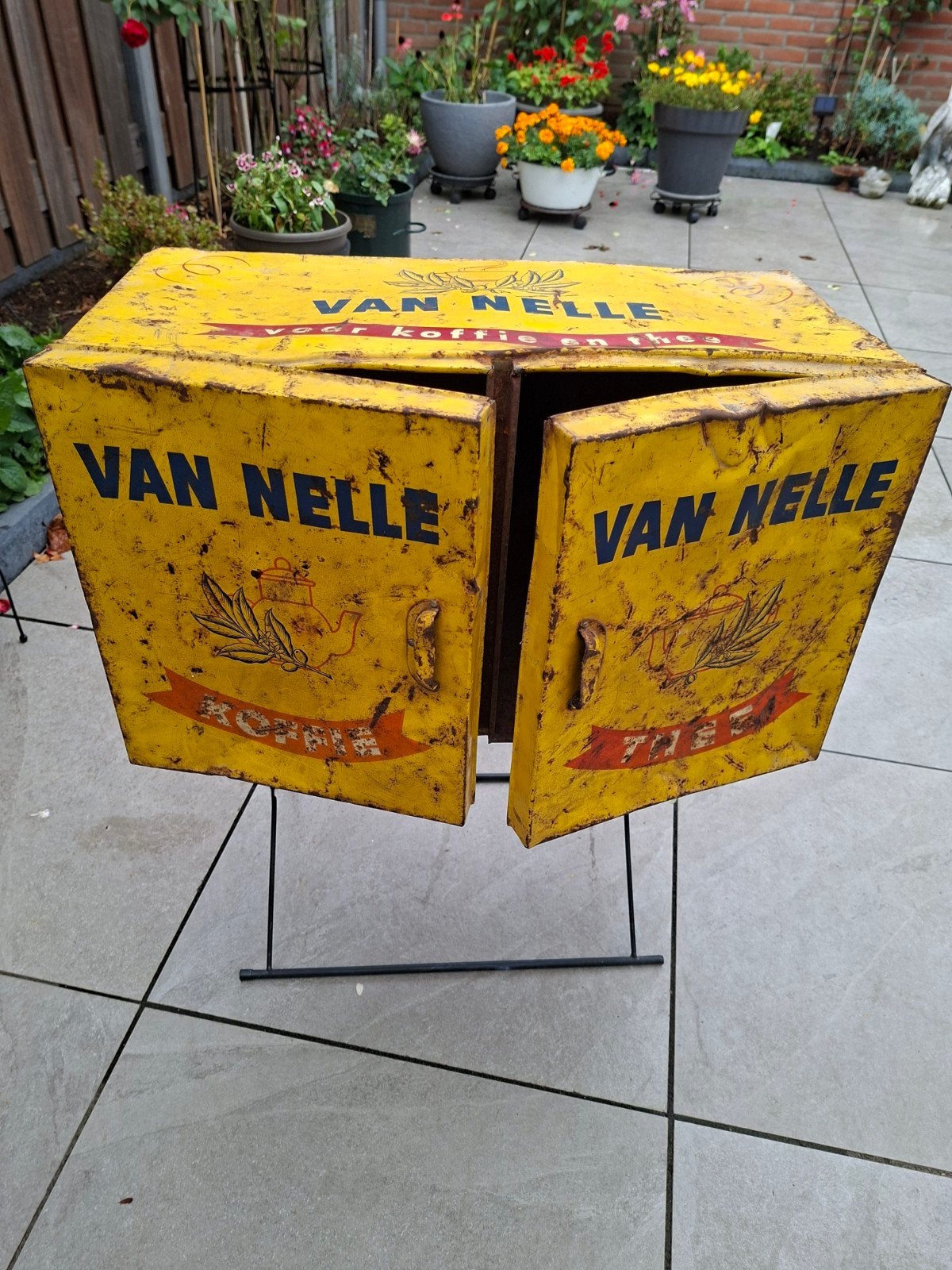 Van Nelle blikken kastje, Antiek en Kunst, Ophalen of Verzenden
