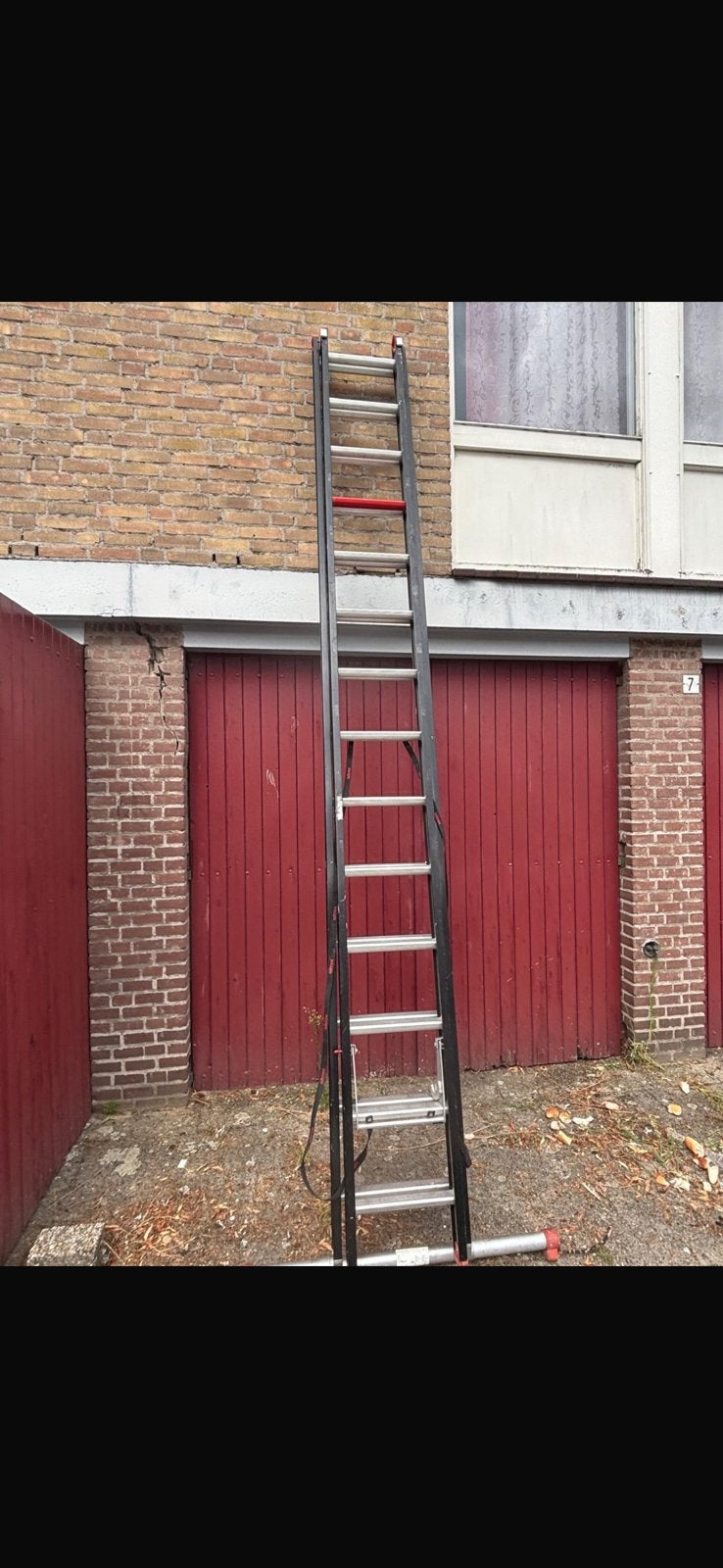 Altrex schuifladder 2 x 14, Ophalen, Gebruikt, Ladder, Opvouwbaar of Inschuifbaar