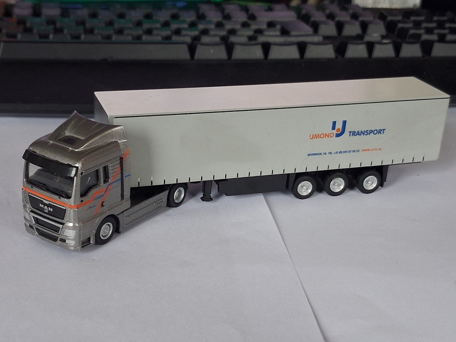 MAN vrachtwagen met oplegger - Promotoys, Hobby en Vrije tijd, Ophalen of Verzenden, Zo goed als nieuw, Overige merken