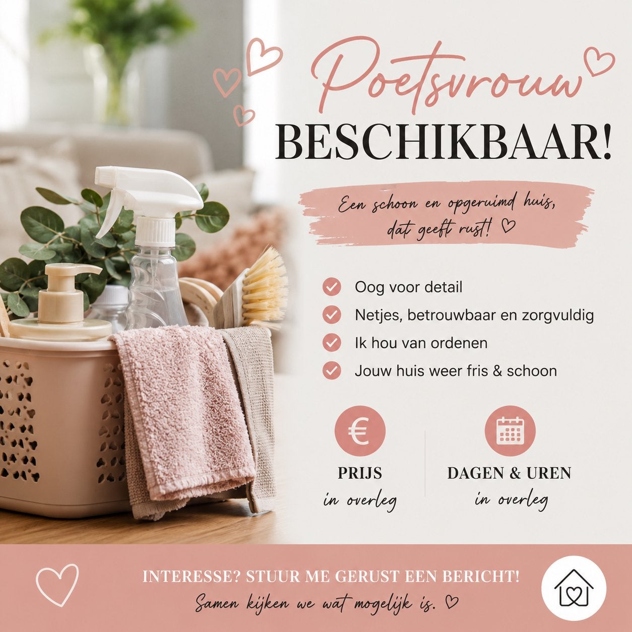 Poetshulp aangeboden, Vacatures