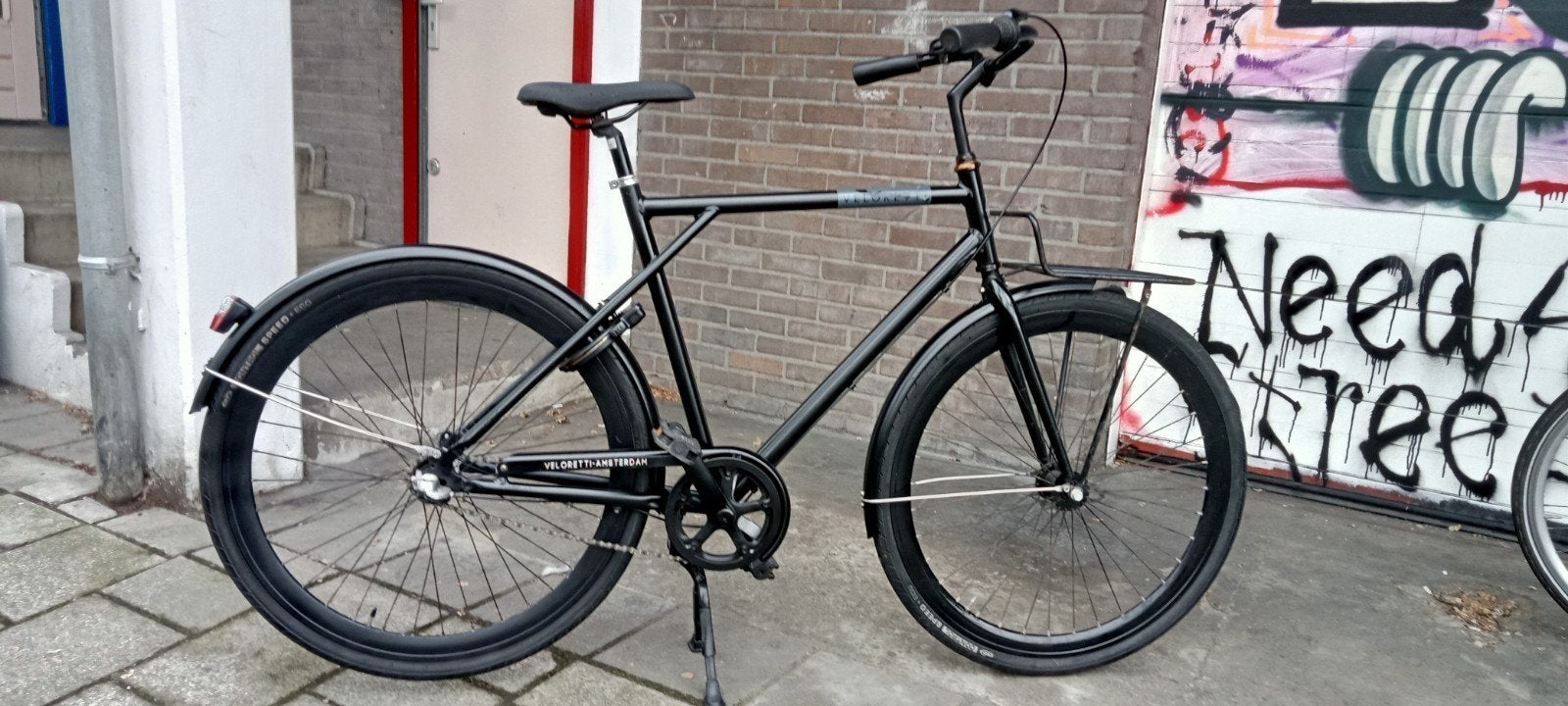 Veloretti Caféraser Jet Black, Versnellingen, Zo goed als nieuw, 57 tot 61 cm, Ophalen