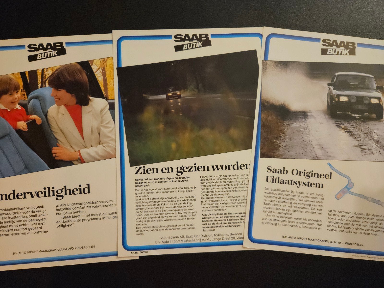 19x Saab leaflets 1985 &1986, Ophalen of Verzenden, Zo goed als nieuw, Overige merken