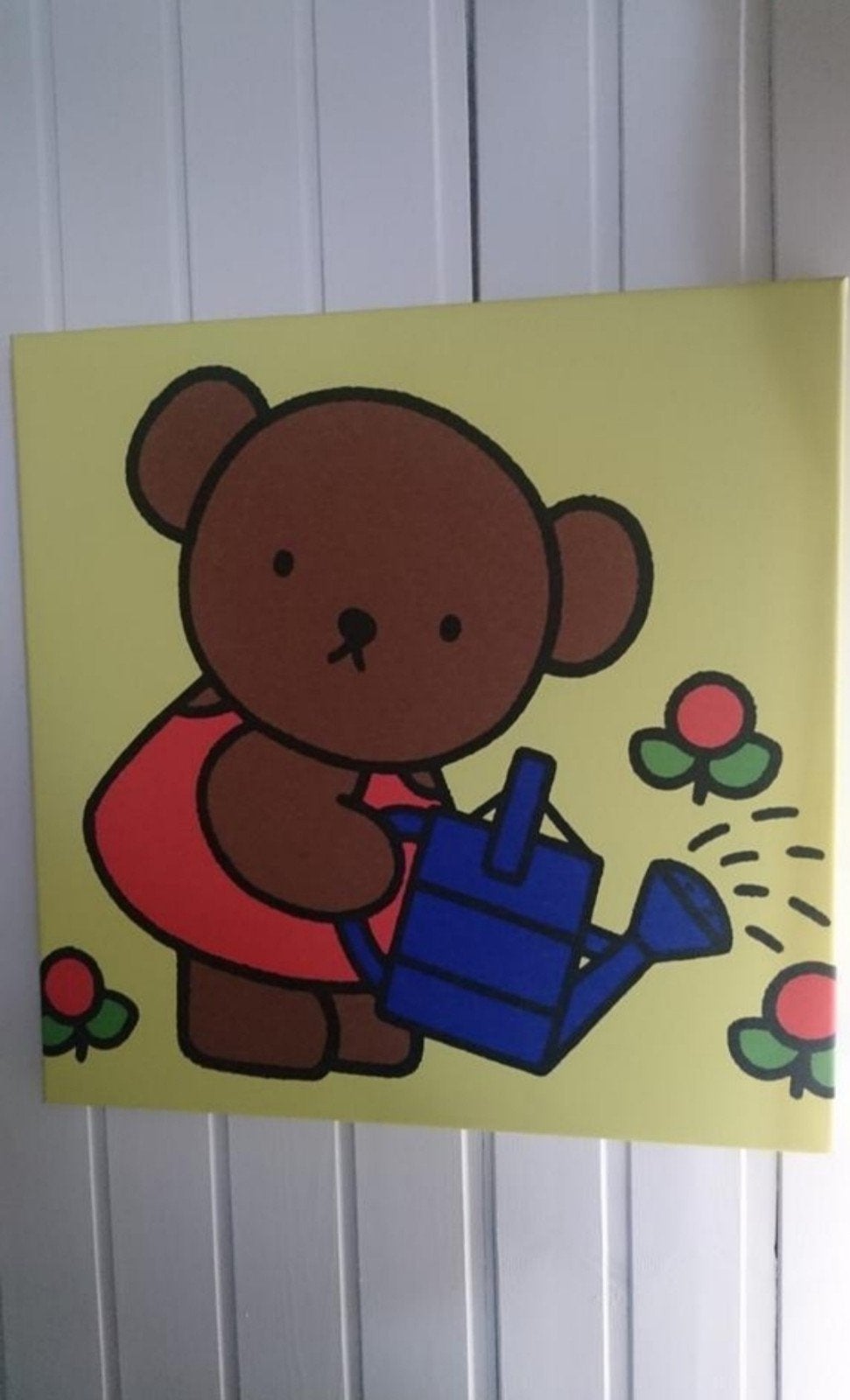 Canvas Boris Beer Dick Bruna nijntje 50x50, Ophalen of Verzenden, Wanddecoratie