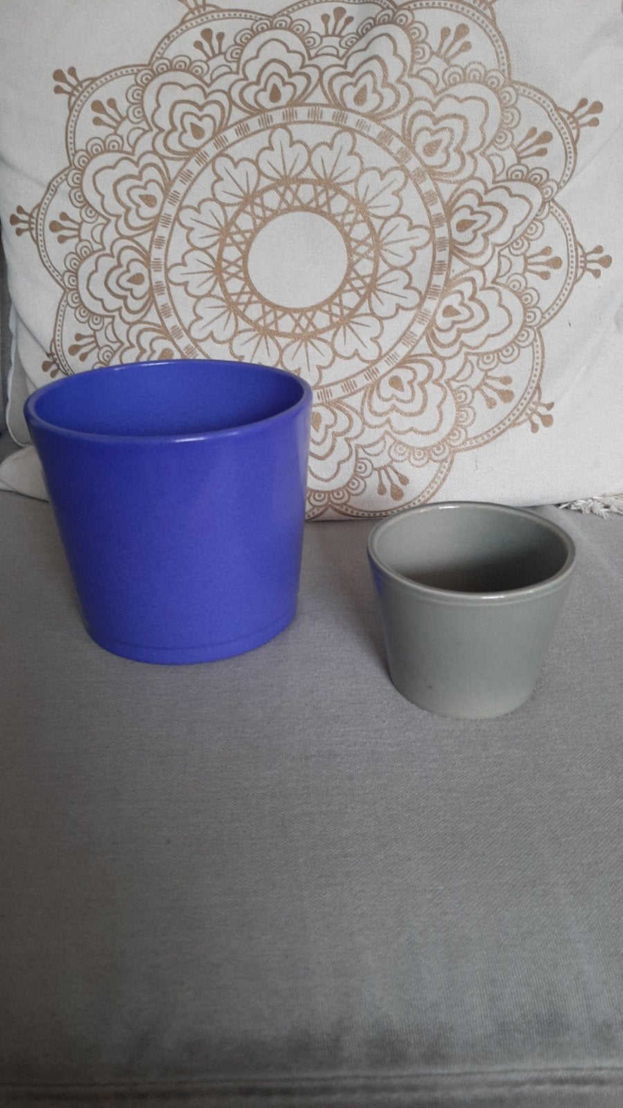 bloempotten, Ophalen, Rond, Aardewerk, Binnen