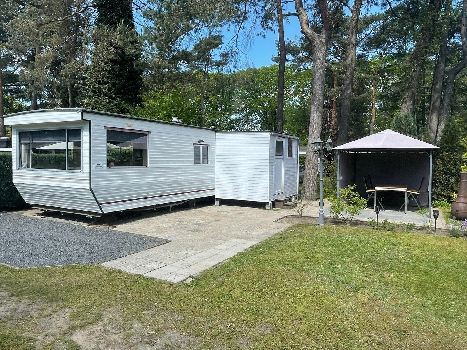 Nette stacaravan op een mooie standplaats, Caravans en Kamperen, Tot en met 4