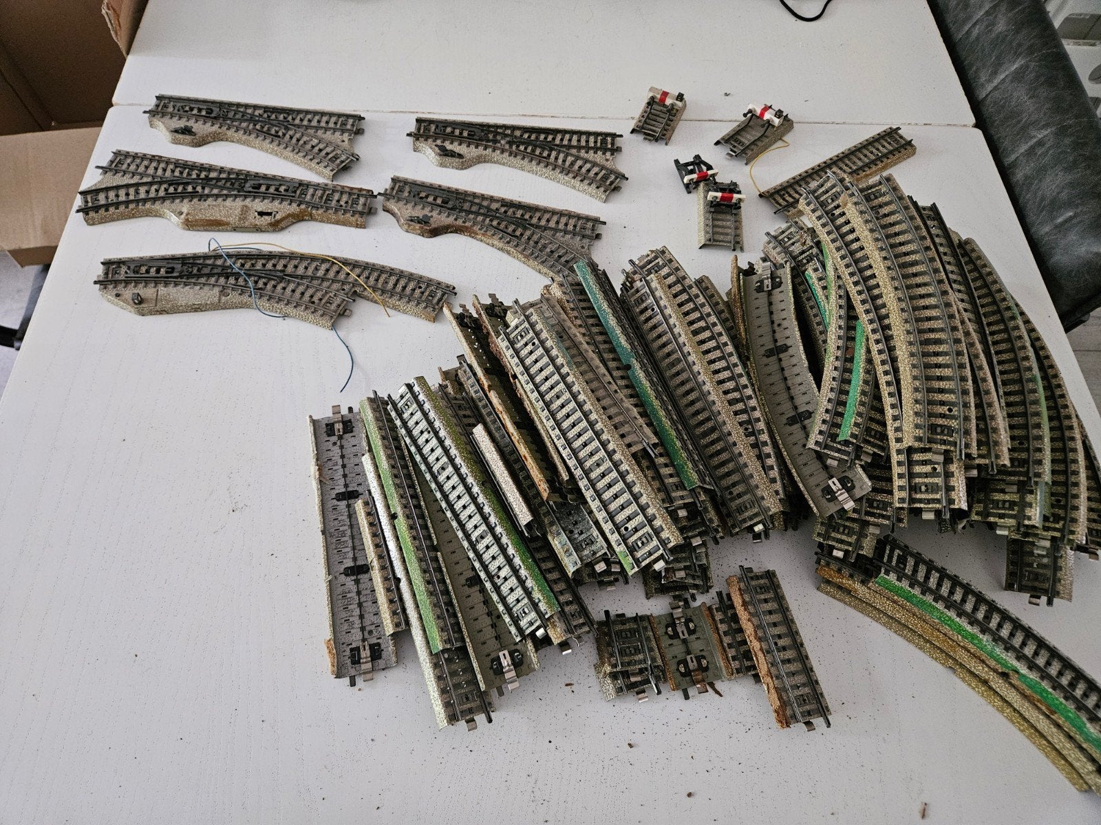 Grote partij Märklin M-rails met wissels en toebehoren, Ophalen of Verzenden, Gebruikt, Rails, Märklin