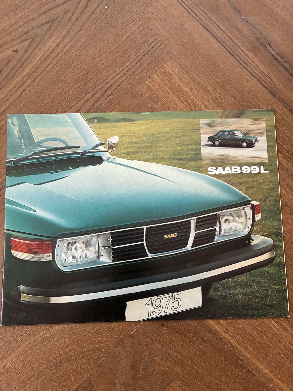 1975 Saab 99 L brochure, Verzenden, Zo goed als nieuw, Overige merken