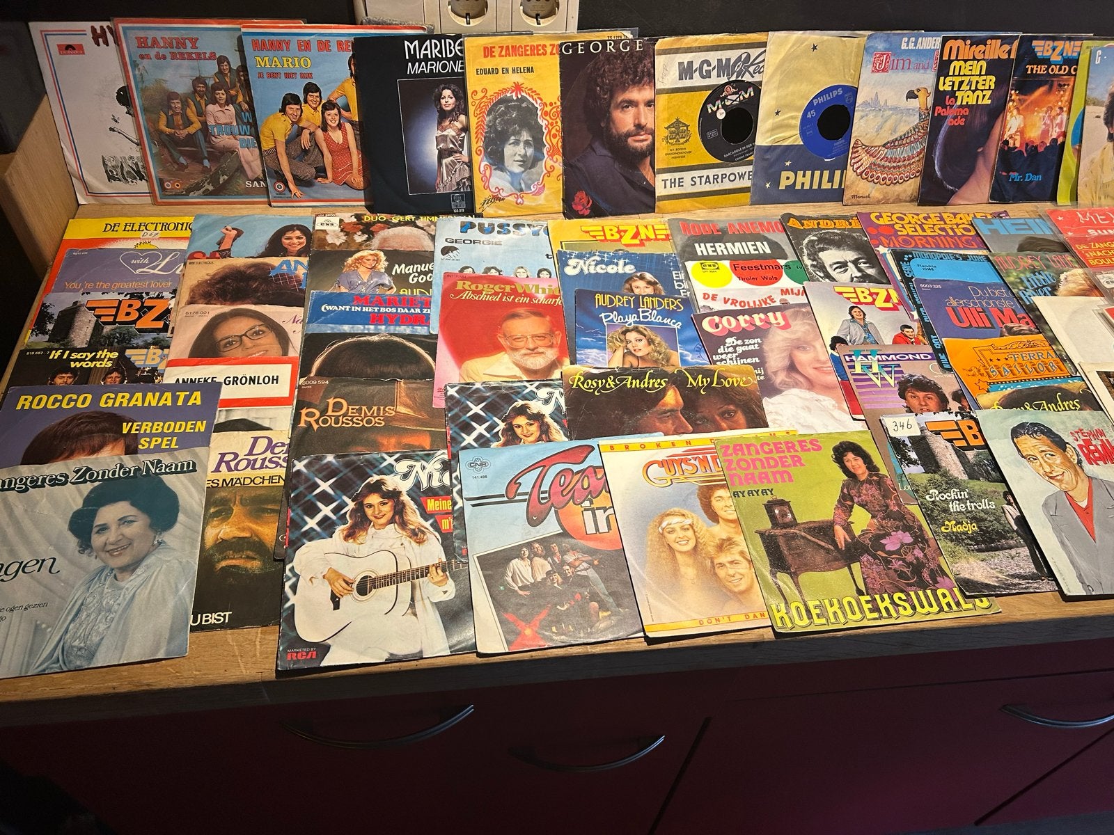 Partij 7 inch singles/piraten, Gebruikt, Overige genres, 7 inch, Ophalen of Verzenden