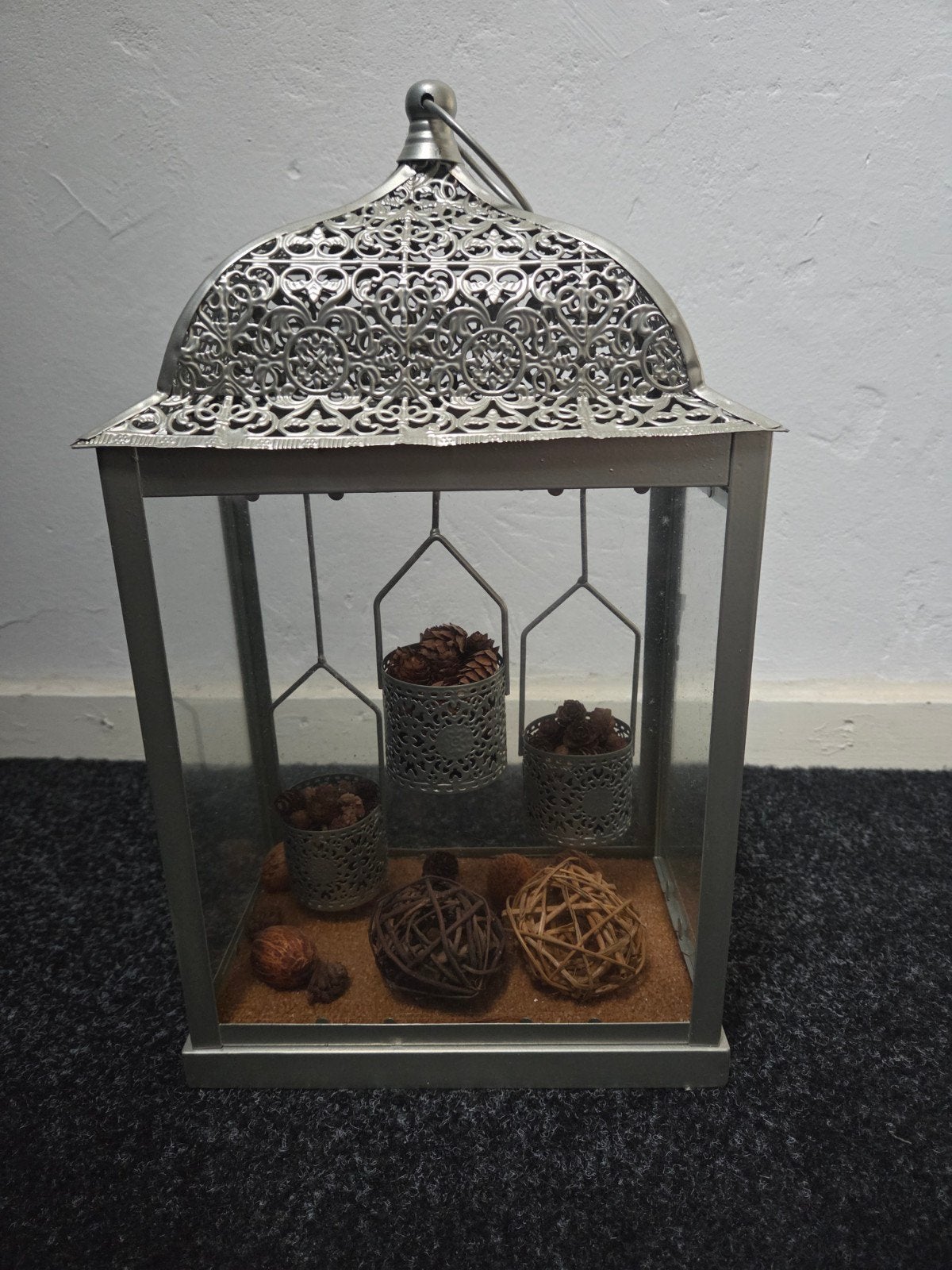 Oosterse lantaarn met decoratie, Huis en Inrichting, Ophalen, Gebruikt, Oosters, Metaal