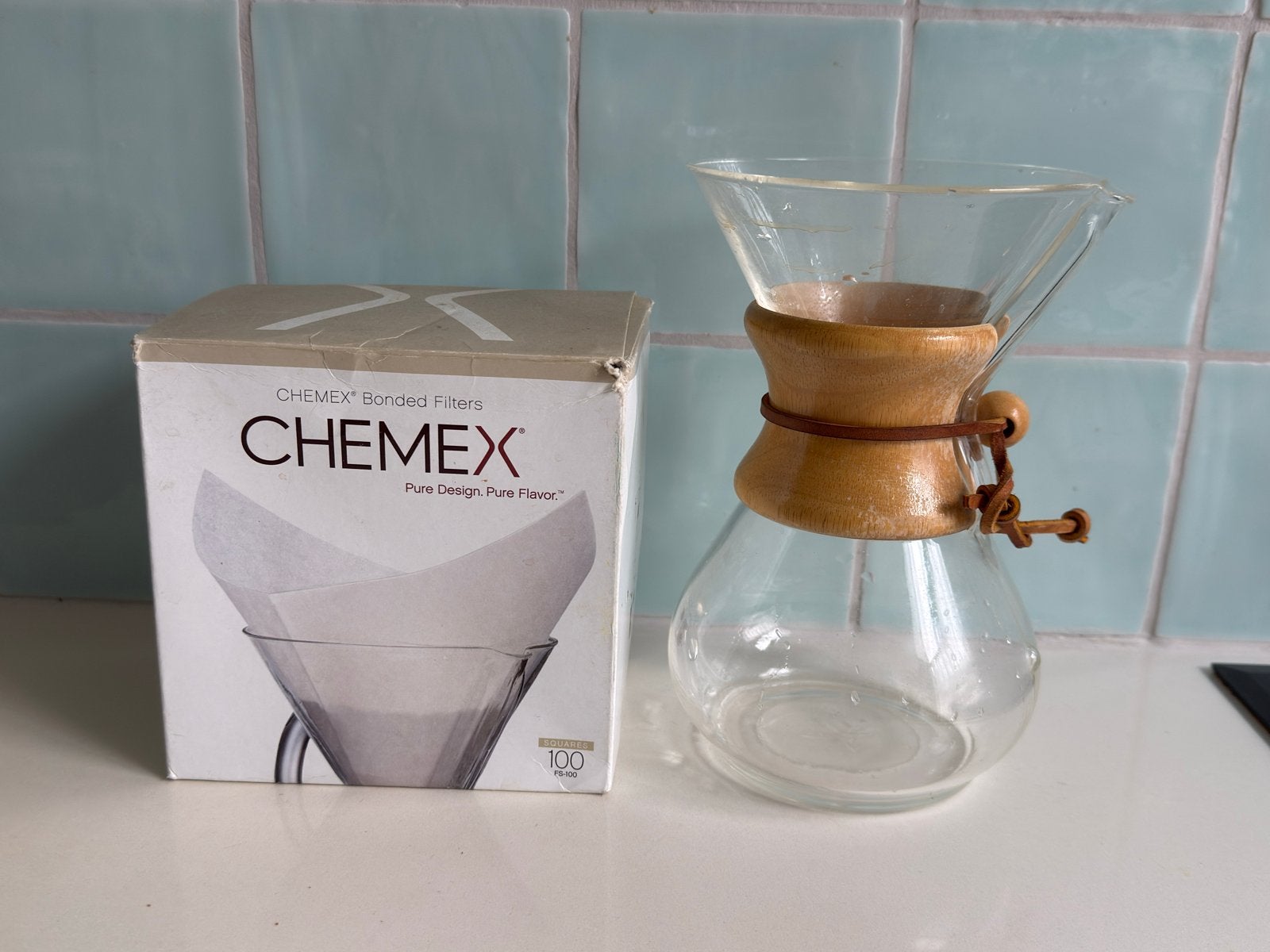 Chemex Koffiezetapparaat met Filters, Ophalen, Koffiemachine, Gemalen koffie, Zo goed als nieuw