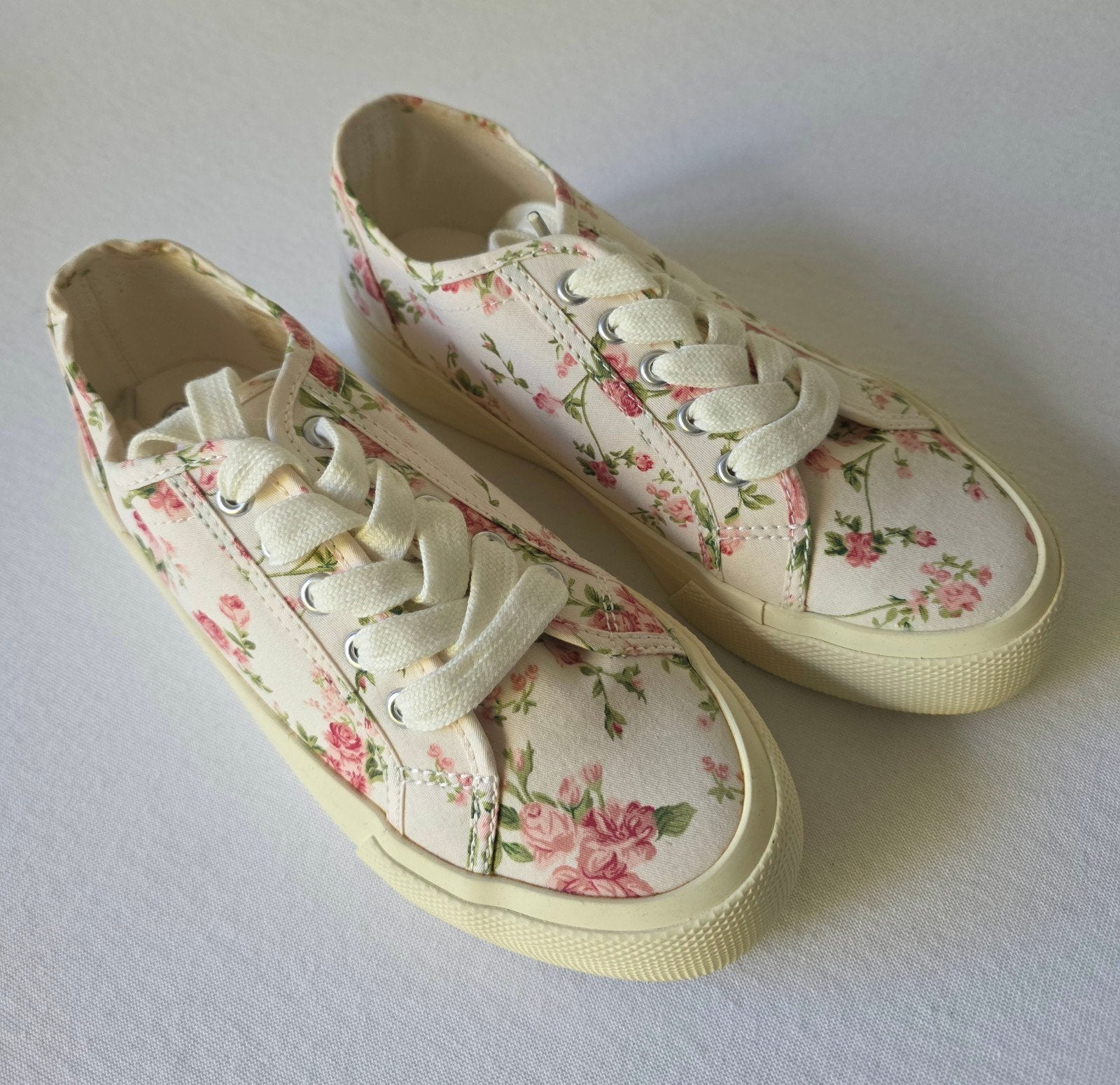 Bonprix Plateau Sneakers Maat 38 Bloemenprint Nieuw, Bonprix, Overige kleuren, Verzenden, Bonprix