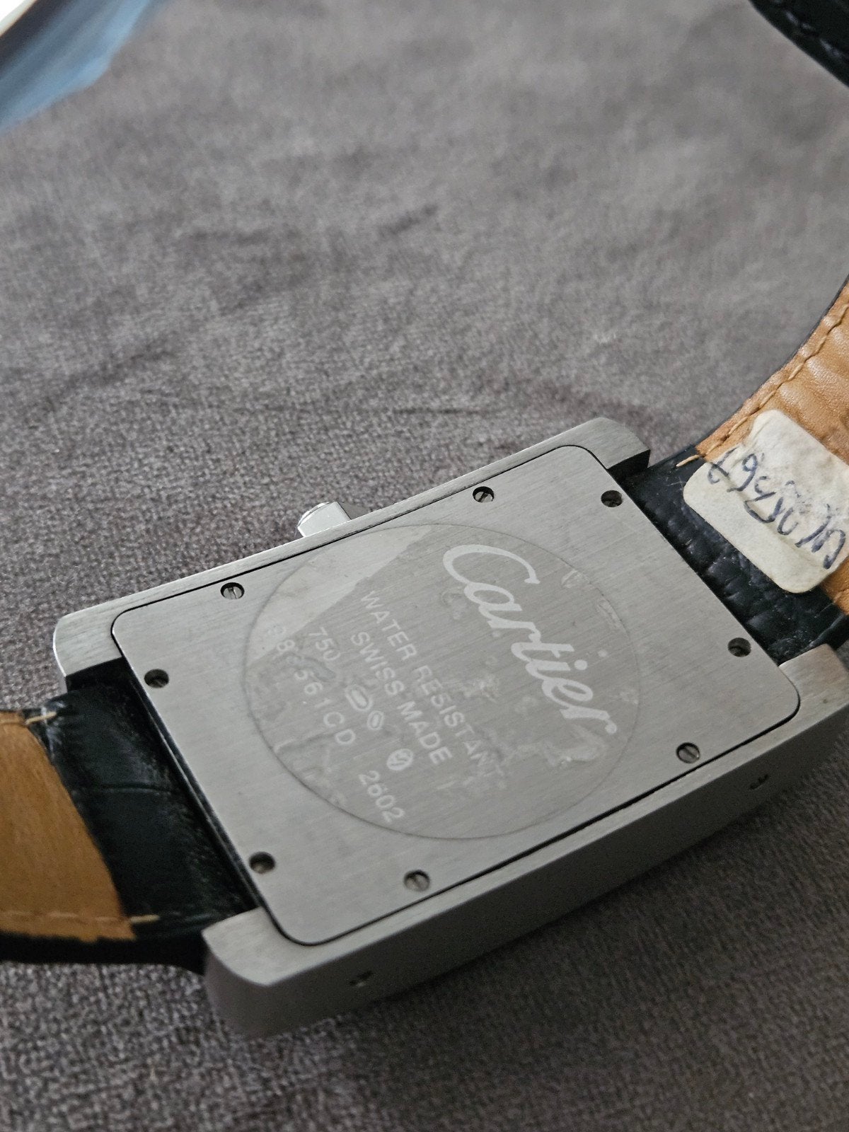 Stijlvol Cartier herenhorloge Tank Américaine stijl automaat, Overige merken, Zakhorloge, Leer, Nieuw