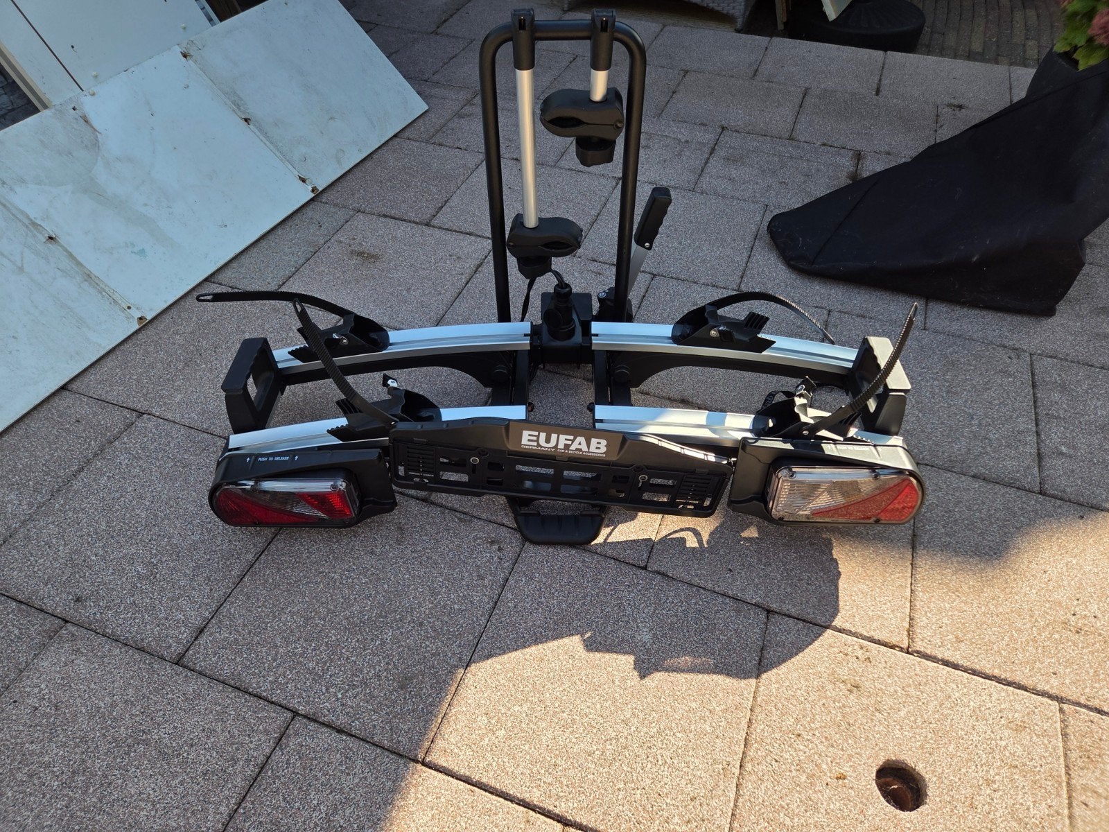 Eufab fietsendrager voor trekhaak - 2 fietsen, Ophalen, Gebruikt, 2 fietsen, Trekhaakdrager