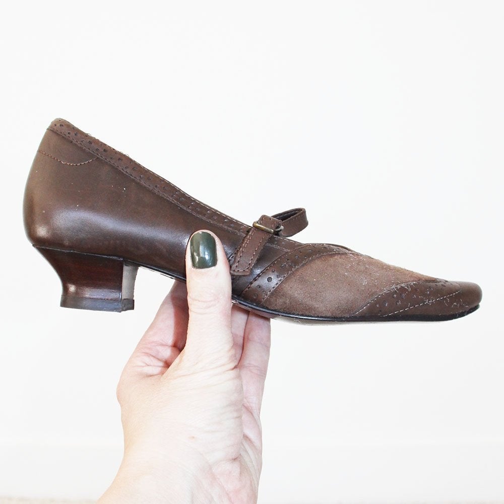 Zeer Mooie Leren Xsensible Pumps -s13 (Maat 36½) € 40,-, Xsensible, Pumps, Bruin, Ophalen of Verzenden