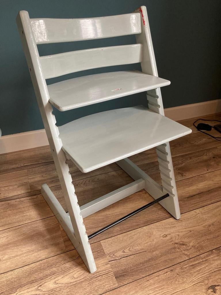 Stokke Tripp Trapp - Grijs/Groen (nieuw model), Ophalen, Gebruikt, Meegroeistoel