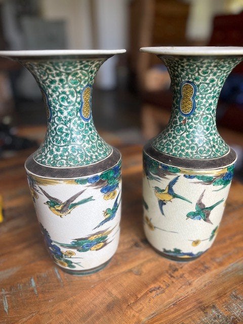 Set Japanse Kutani vazen, Antiek en Kunst, Ophalen of Verzenden