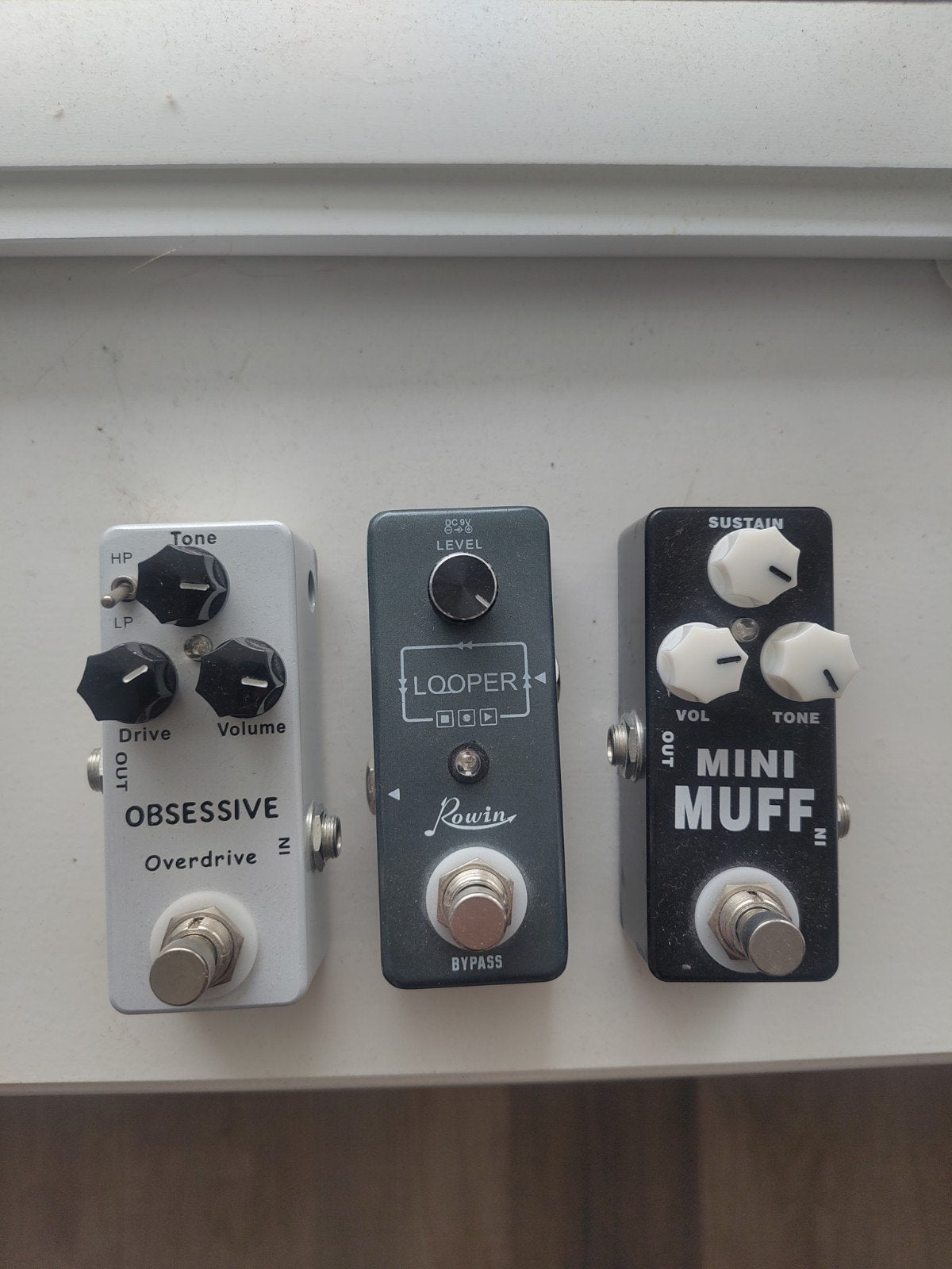 3 Gitaar Effectpedalen: Overdrive, Looper & Mini Muff, Muziek en Instrumenten, Effecten, Ophalen of Verzenden