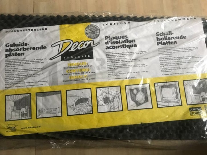 10 Geluidsabsorberende platen 100 x50 x3 cm, Overige materialen, Vloerisolatie, Nieuw, 5 tot 10 m²
