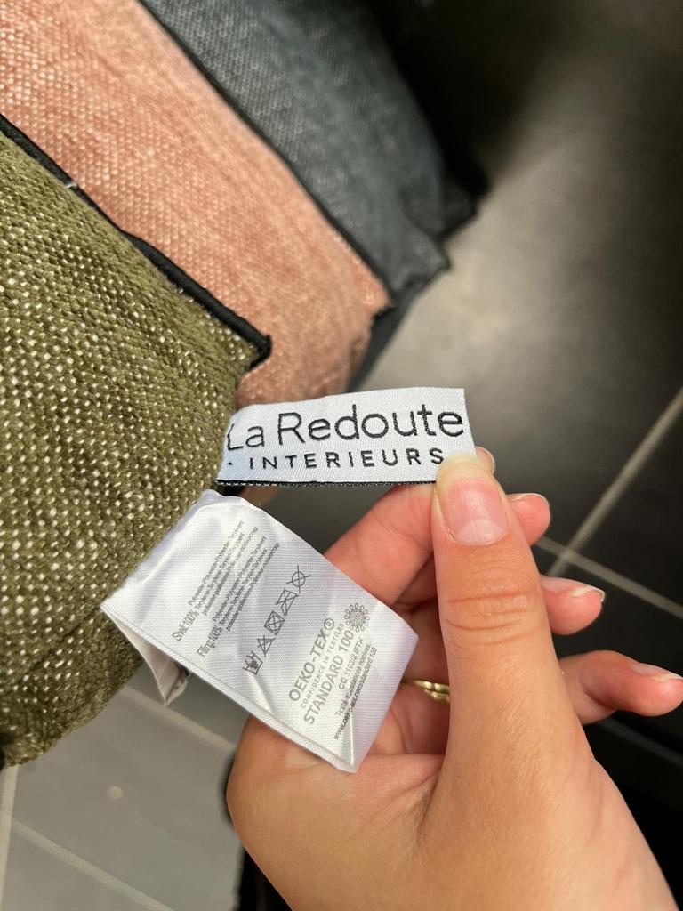 Vier vloerkussens van La Redoute Interieurs, Ophalen of Verzenden, Gebruikt, Overige kleuren, Vierkant