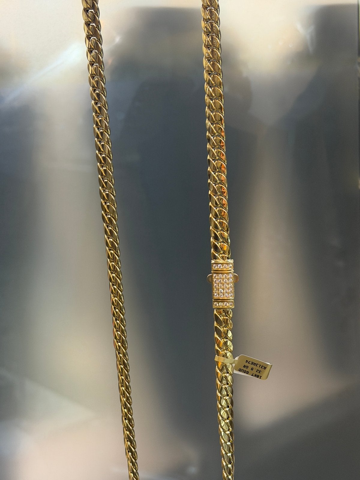 18KT Goud - 32.9 Gram - Ketting - CUBAN, Ophalen, Nieuw, Goud