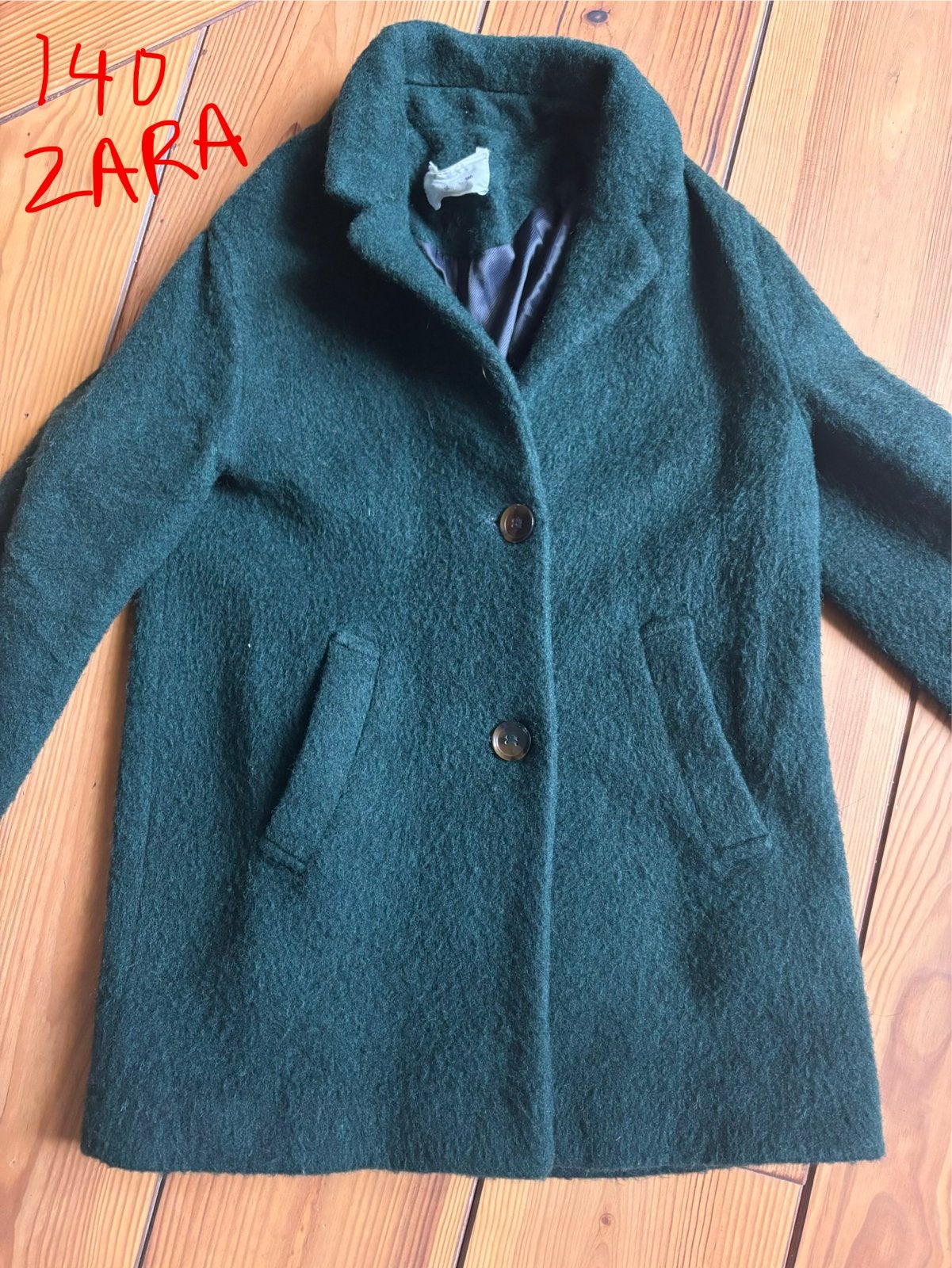 Zara wollen jas maat 140, Ophalen of Verzenden, Gebruikt