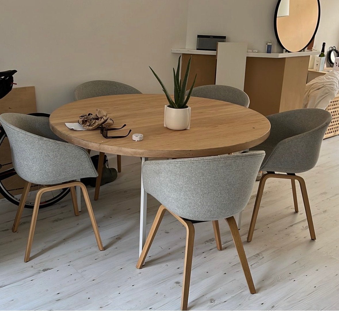 Hay eetkamerstoelen. Set van vijf, Ophalen, Gebruikt, Grijs, Vijf, Zes of meer stoelen