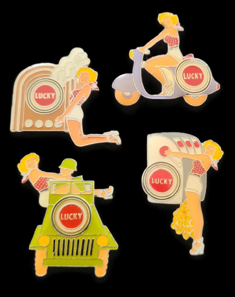 Lucky kwartet pin, Verzamelen, Verzenden, Nieuw, Merk, Speldje of Pin