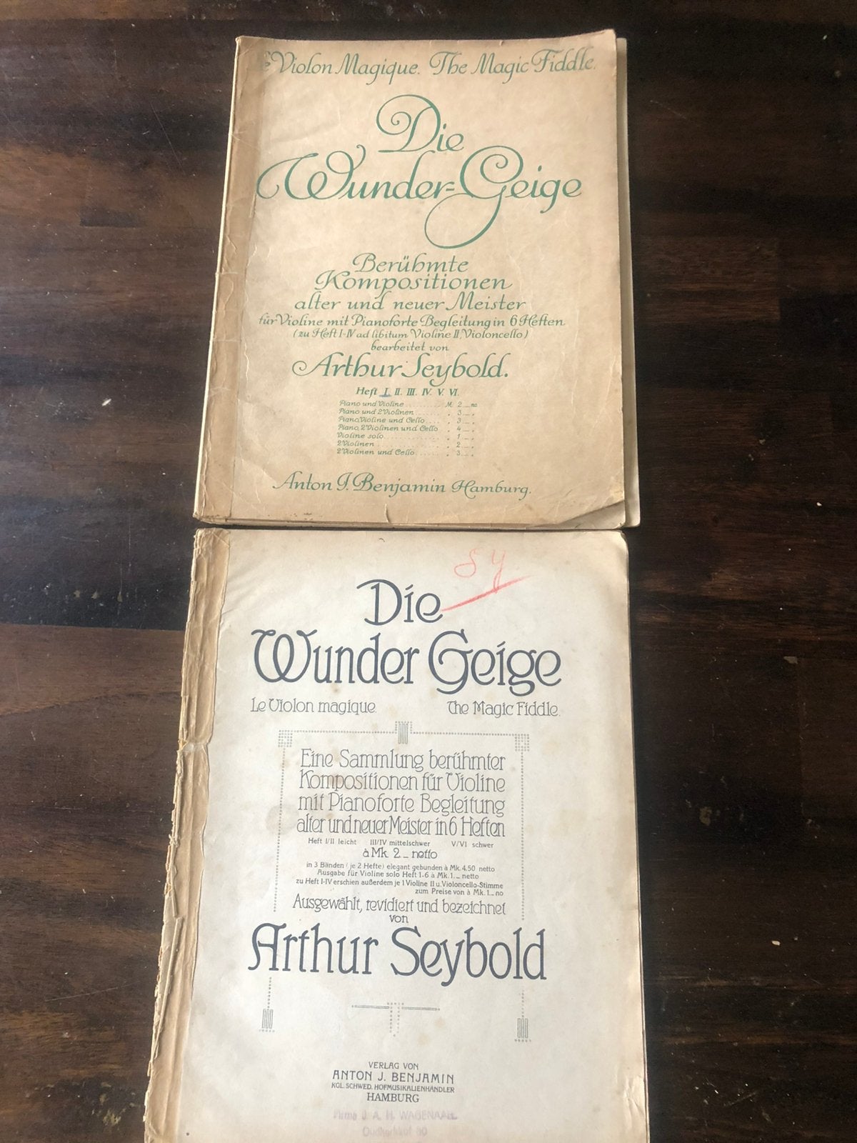 Bladmuziek Die Windergeige voor piano en viool van Seybold, Muziek en Instrumenten, Bladmuziek, Gebruikt, Klassiek, Ophalen of Verzenden