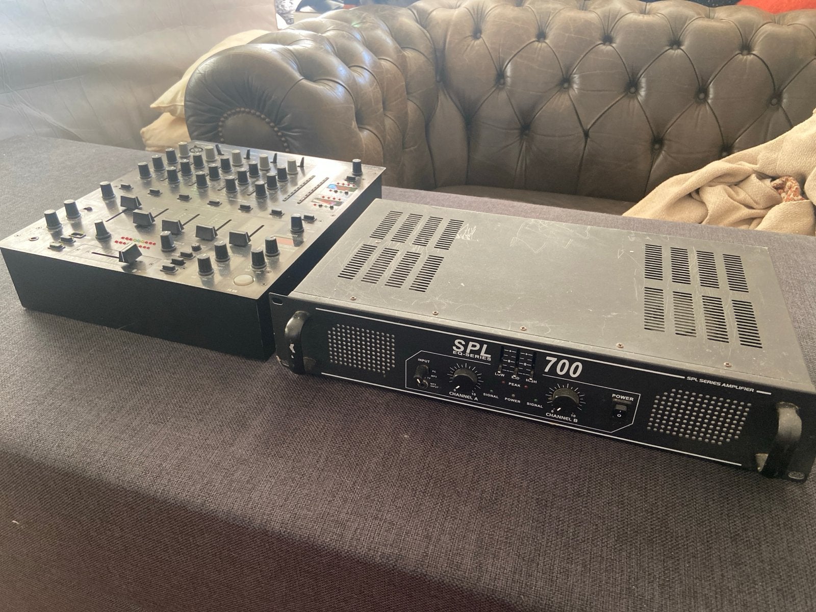 Behringer Pro Mixer DJX750 & SPL 700 Versterker, Ophalen, Gebruikt