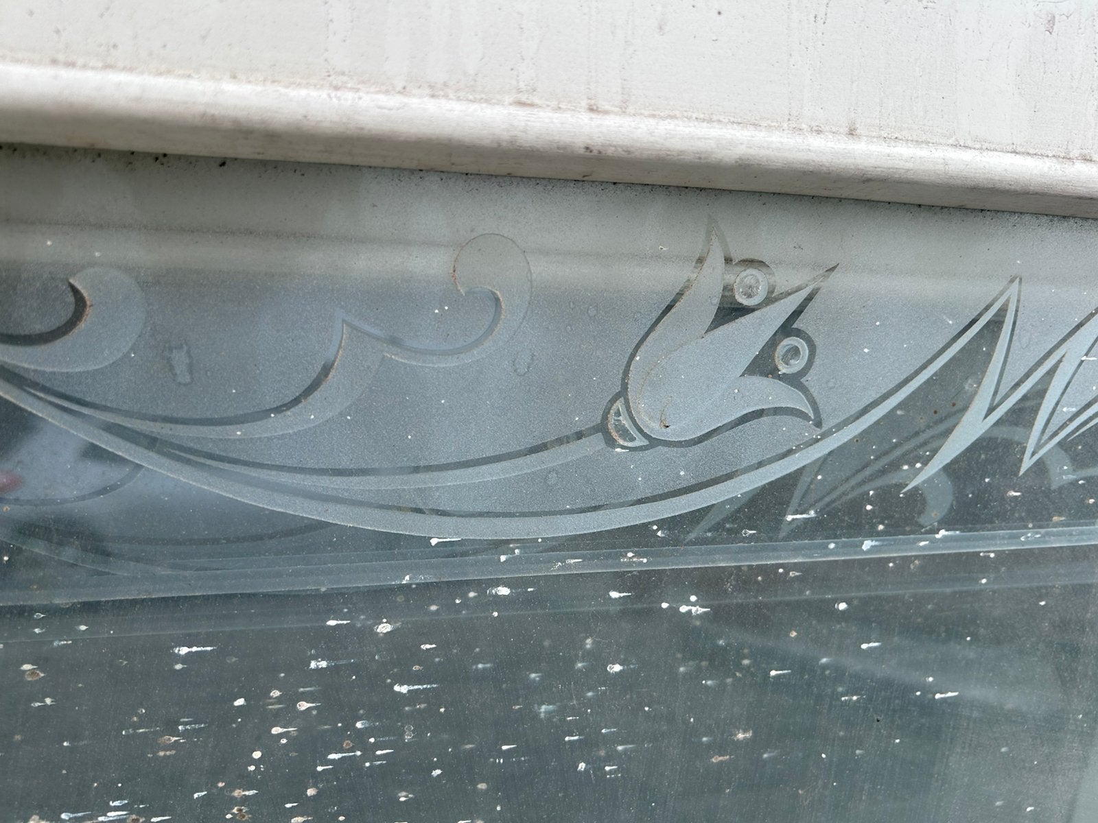 Vintage Geëtst  glas deuren jaren 70, Ophalen