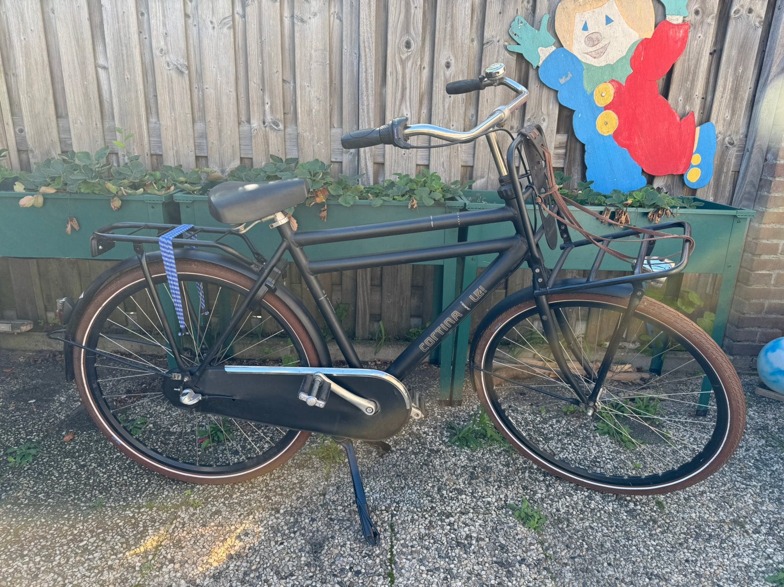 Heel mooie zwarte Cortina U4 transportfiets 28 inch, 56 cm, 53 tot 57 cm, Ophalen, Trommelrem, Versnellingen