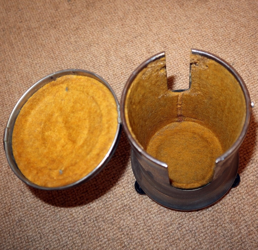 Vintage koffiepot Made in Holland met tinnen stoof, Ophalen
