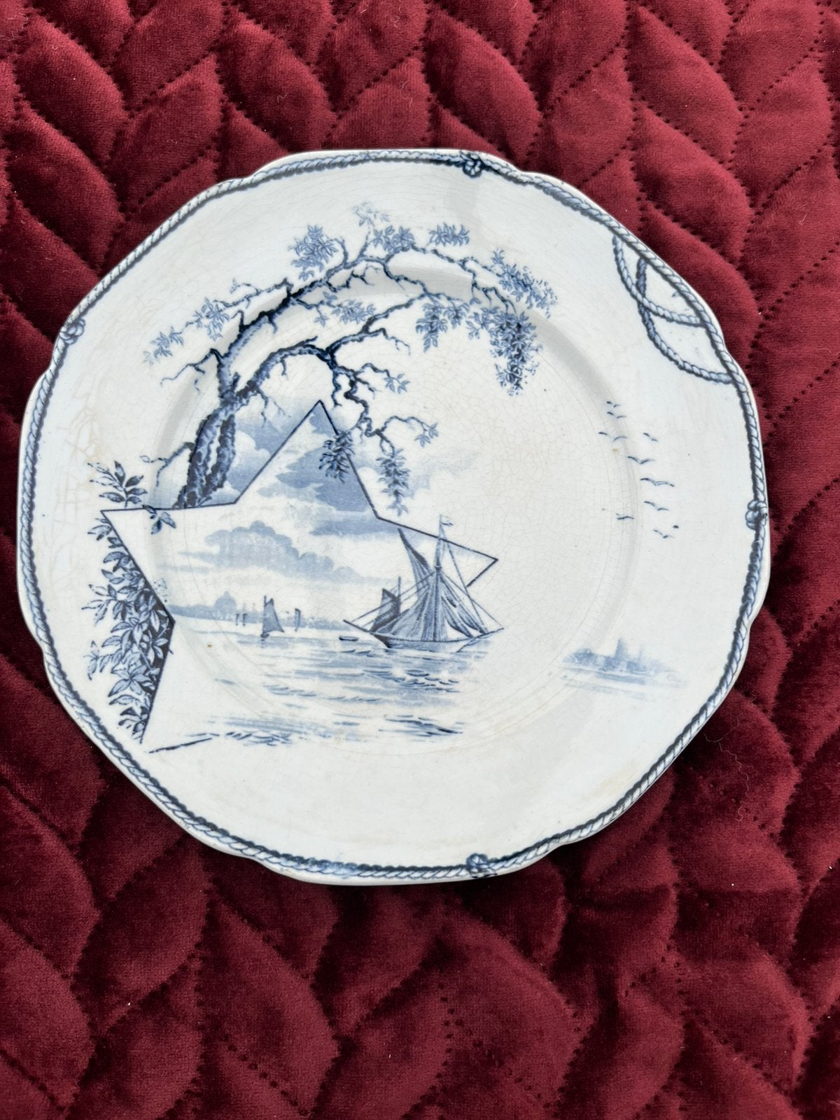 2 borden van rond 1900, Petrus Regout, Marines, Ophalen of Verzenden