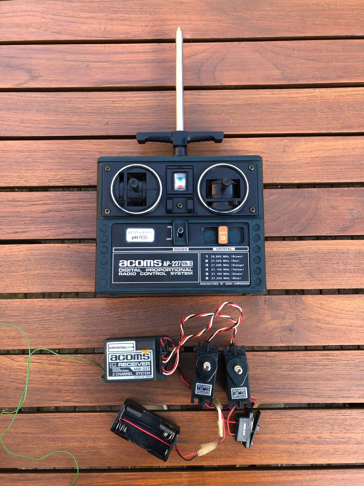 Acoms AP-227 MKII Zender en ARB-227 Ontvanger Vintage RC, Elektro, Gebruikt, Ophalen of Verzenden, Onderdeel