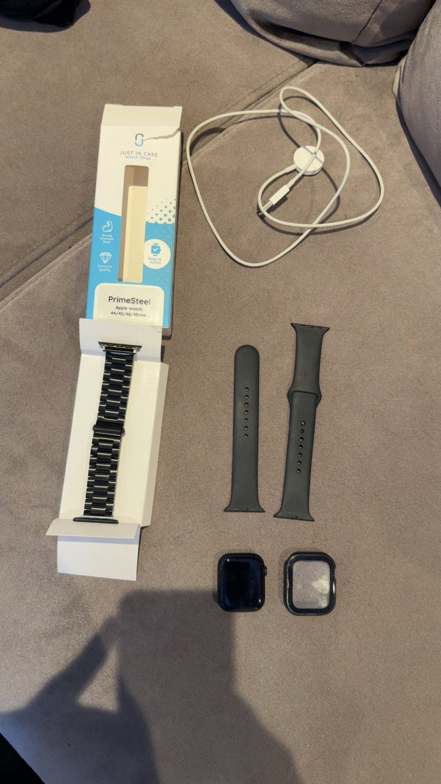 Apple watch 7 serie (45)mm, Ophalen of Verzenden, Zo goed als nieuw, Zwart, IOS