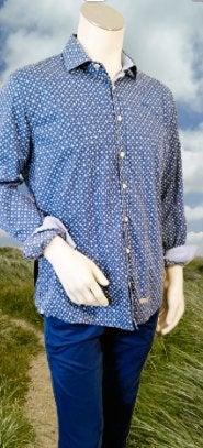 New Zealand Auckland  🧐 slimfit overhemd blauw mt XL, New Zealand Auckland, Zo goed als nieuw, Halswijdte 43/44 (XL), Verzenden