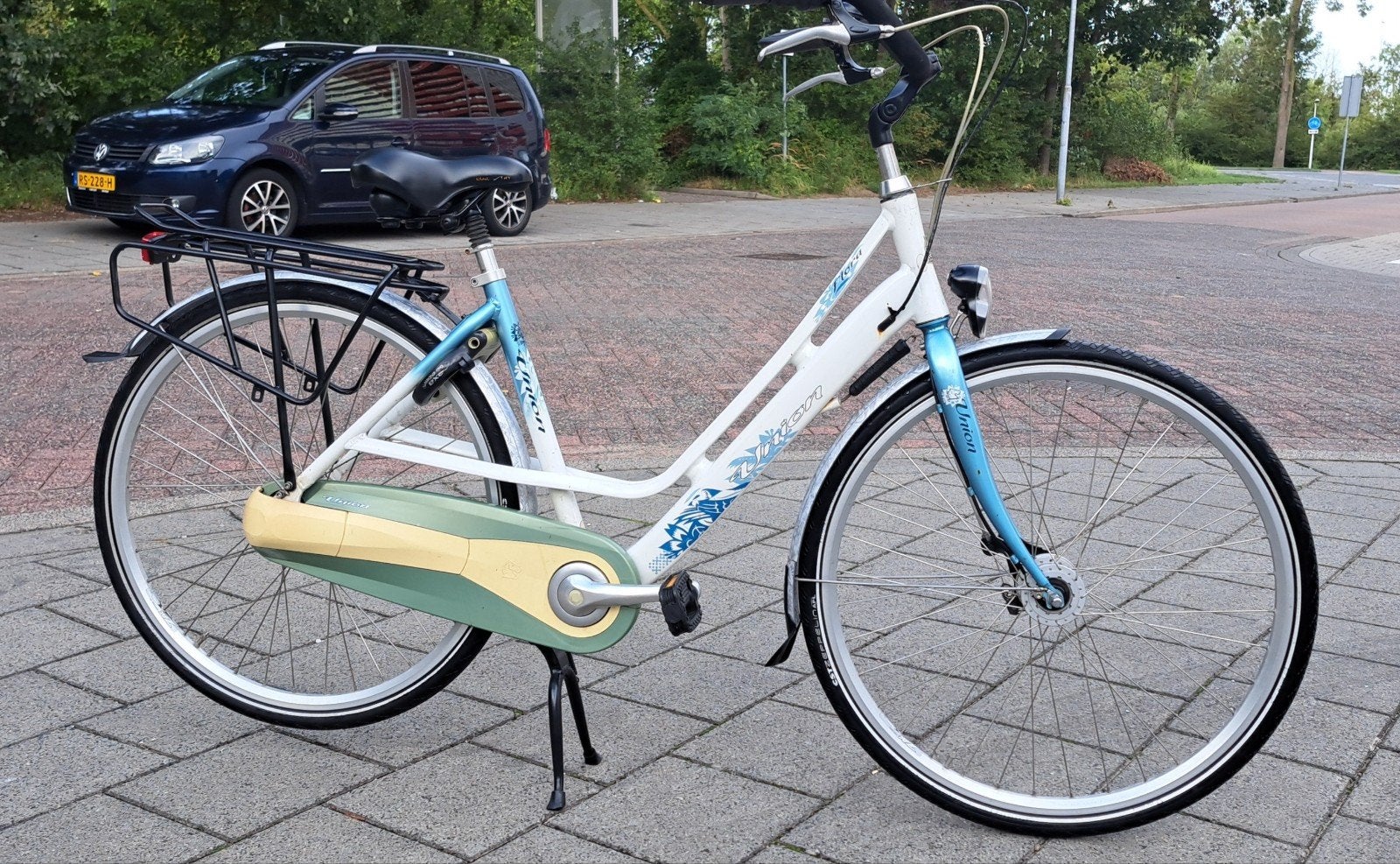 Union Flora Compleet en Mooi met lage instap 28"7V.Frame49cm, (Extra) lage instap, Zo goed als nieuw, 50 tot 53 cm, Trommelrem