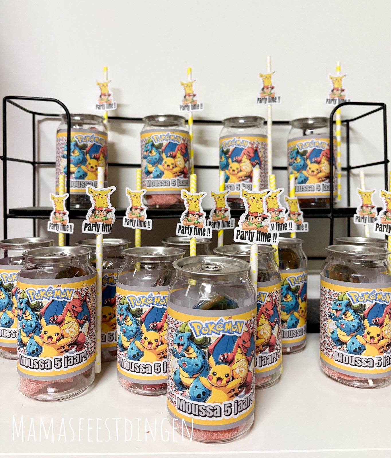 Traktatie blikje met snoep gepersonaliseerrd  POKEMON, Ophalen of Verzenden, Zo goed als nieuw, Verjaardag
